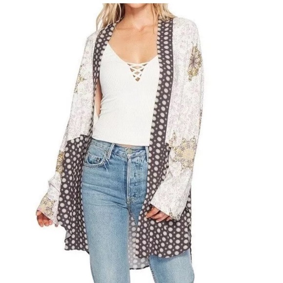 Free People Forget Me Knot Kimono Cardigan - Picture 1 of 7